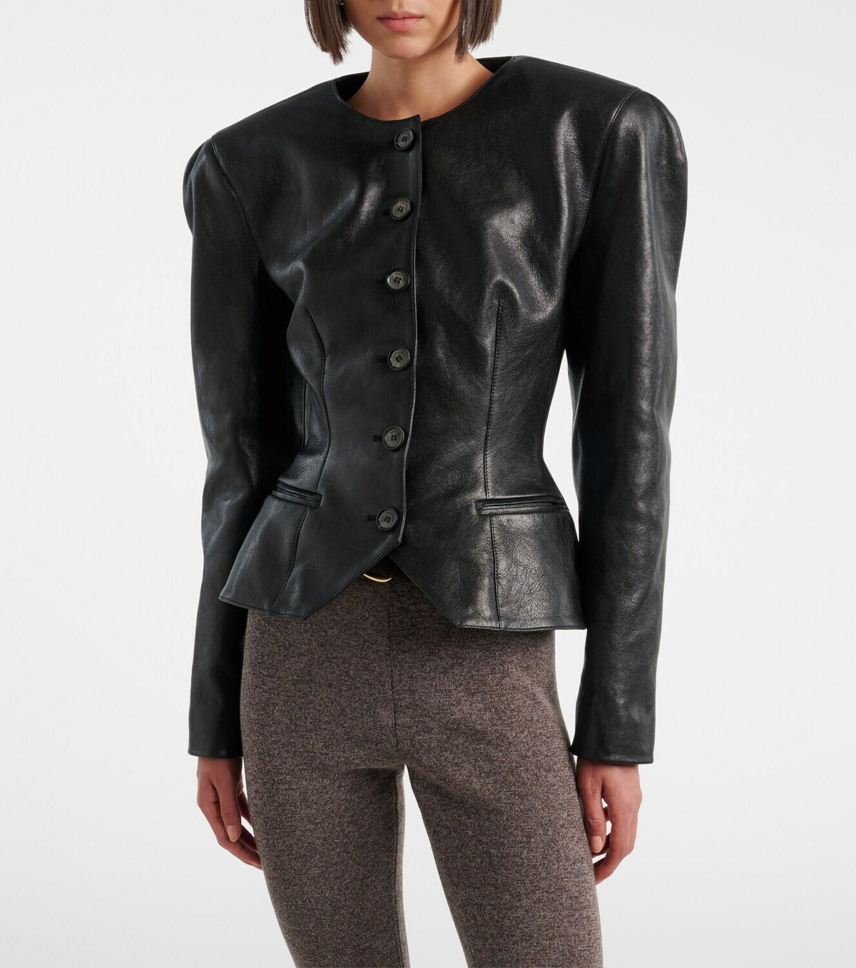 Magda Butrym Peplum leather jacket