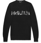 Alexander McQueen - Slim-Fit Skeleton-Intarsia Wool Sweater - Men - Black