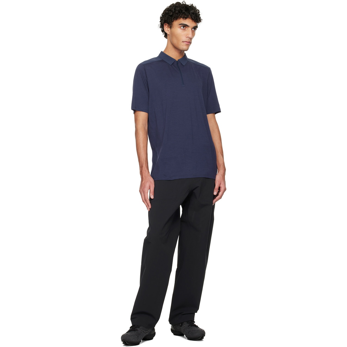 Veilance Navy Frame SS Polo
