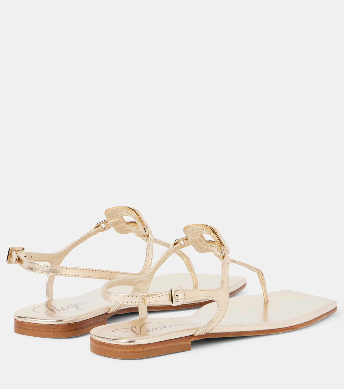 Roger Vivier Viv By The Sea leather thong sandals