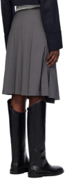 LOW CLASSIC Gray Wrap Midi Skirt