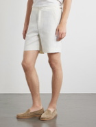 God's True Cashmere - Straight-Leg Linen-Twill Shorts - White