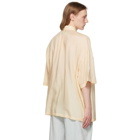 King and Tuckfield Beige Oversized Gathered Shirt