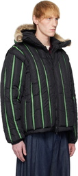 Stanley Raffington Black Quilted Puffer Bomber Jacket