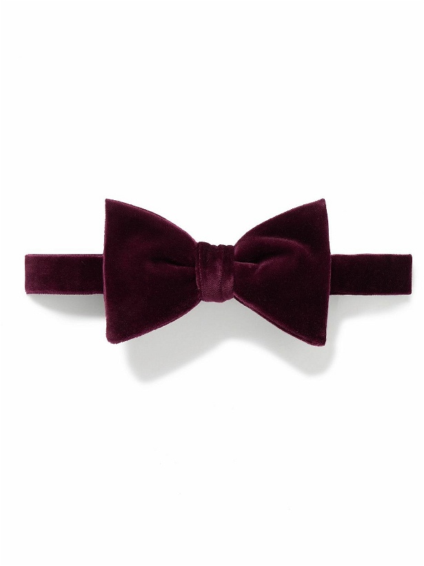 Photo: Ralph Lauren Purple label - Pre-Tied Cotton-Velvet Bow Tie