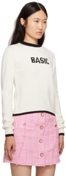 GCDS Off-White Intarsia Sweater