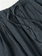 Massimo Alba - Key West Straight-Leg Pleated Linen Drawstring Trousers - Gray