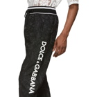 Dolce and Gabbana Black Jacquard Lounge Pants