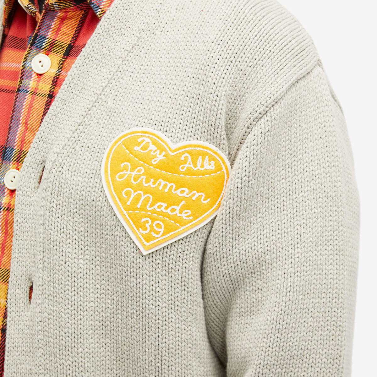 HUMAN MADE グレー カーディガン　M HUMAN MADE】ヒューマンメイド スウェットドッグカーディガン (HUMAN