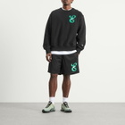 Champion for E by END. Mesh Shorts 'Emerald' in Black