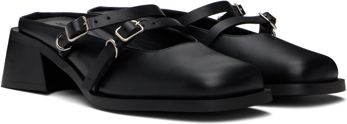 Justine Clenquet Black Andie Mules