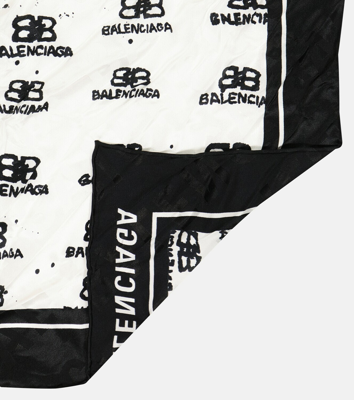 Balenciaga - BB logo jacquard silk scarf Balenciaga