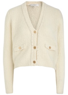 Frame Bouclé Wool-blend Cardigan Cream