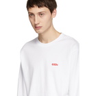 032c White Embroidered Classic Long Sleeve T-Shirt
