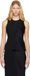 AMI Paris Black Sleeveless Tank Top