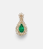Suzanne Kalan 18kt gold pendant with emerald and diamonds