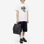 Alexander McQueen Men's Metallic Skull Print T-Shirt in White