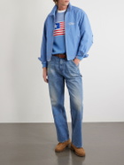 Cherry Los Angeles - Paint-Splattered Distressed Straight-Leg Jeans - Blue