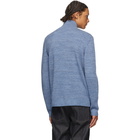 JW Anderson Blue Roll Neck Half-Zip Sweater