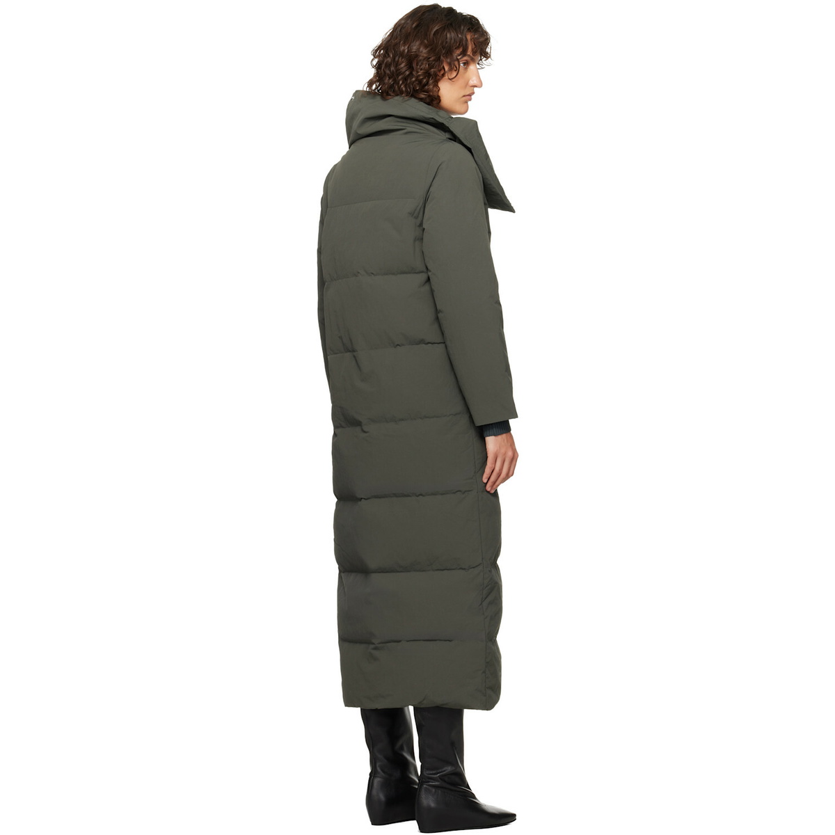 Paloma Wool Khaki Long Pruit Down Coat