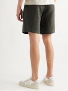 DE BONNE FACTURE - Pleated Linen Shorts - Green