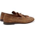 Brunello Cucinelli - Suede Tasselled Loafers - Brown