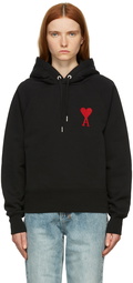 AMI Alexandre Mattiussi Black Ami De Coeur Hoodie