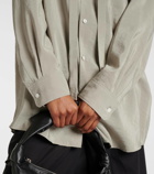 Lemaire Tie-detail silk-blend shirt