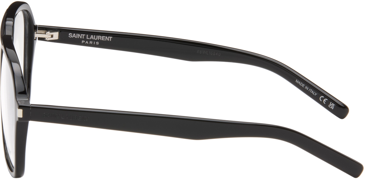 Saint Laurent Black SL 545 Corner Angle Optical Frame Glasses