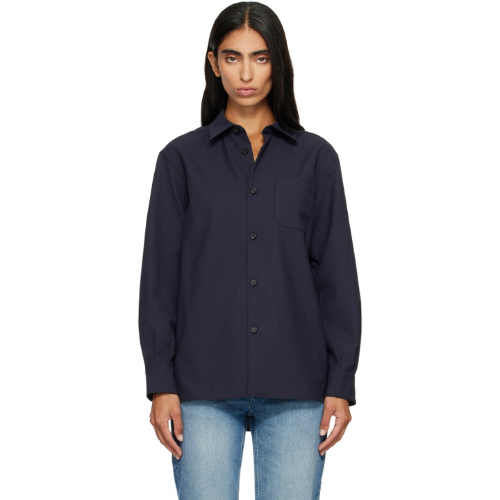 Photo: A.P.C. Navy Elegant Overshirt