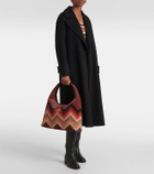 Missoni Printed suede tote bag