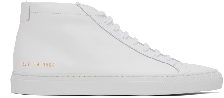 Photo: Common Projects White Achilles Mid Sneakers