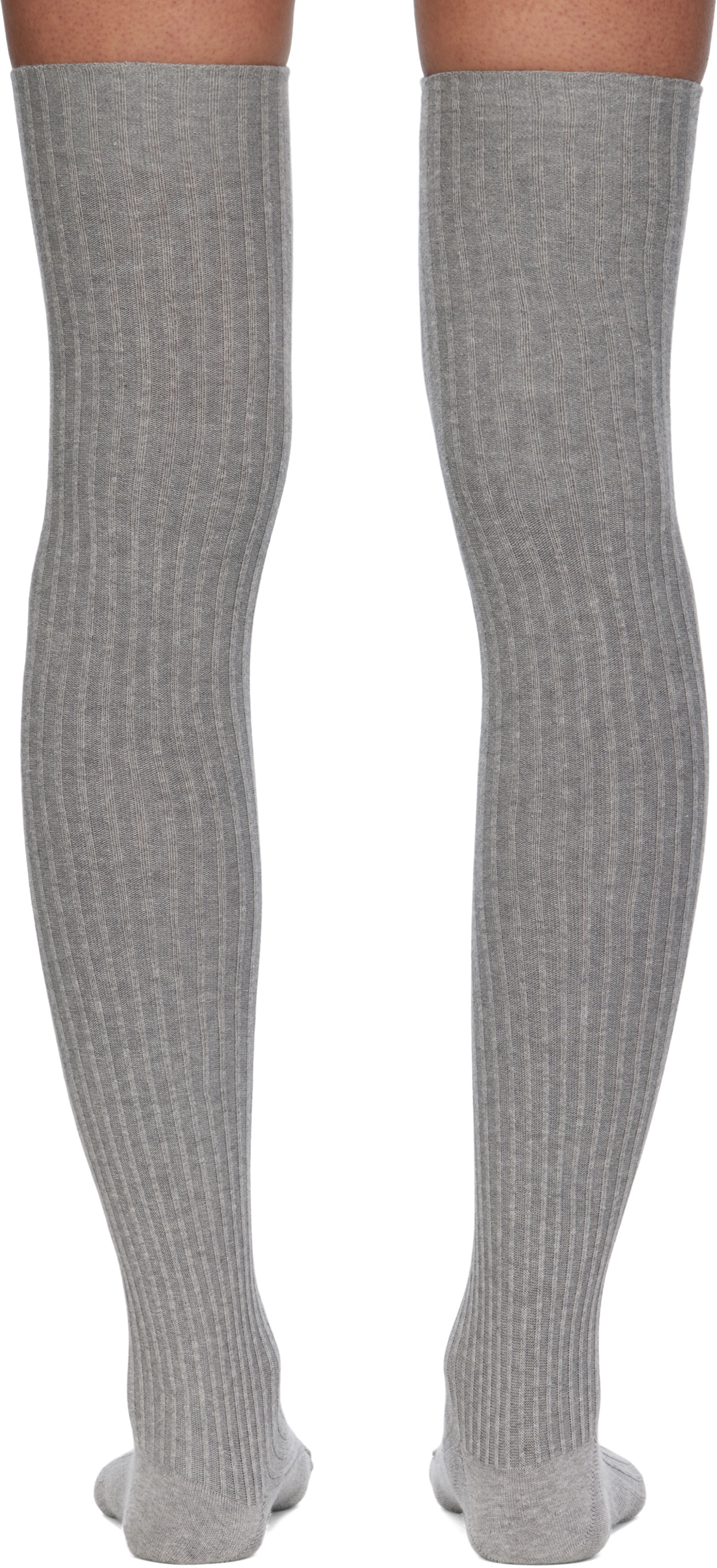 Baserange Two-Pack Black & Gray Overknee Socks
