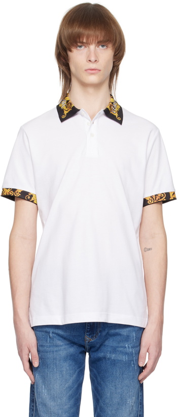 Photo: Versace Jeans Couture White Logo Couture Polo