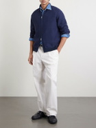 Inis Meáin - Tonnta Merino Wool, Baby Alpaca and Silk-Blend Bomber Jacket - Blue