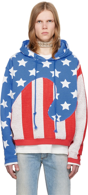 Photo: ERL Blue & Red Graphic Hoodie