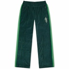 AMIRI Men's Stack Logo Velour Track Pants in Green