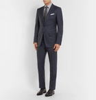 TOM FORD - Navy O'Connor Slim-Fit Prince of Wales Checked Wool Suit Jacket - Men - Midnight blue
