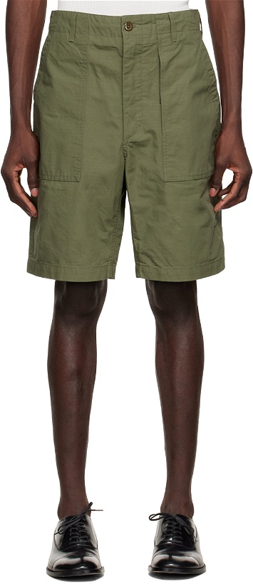 Photo: Engineered Garments Green Cotton Shorts