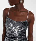Jacques Wei Sequined paneled maxi dress