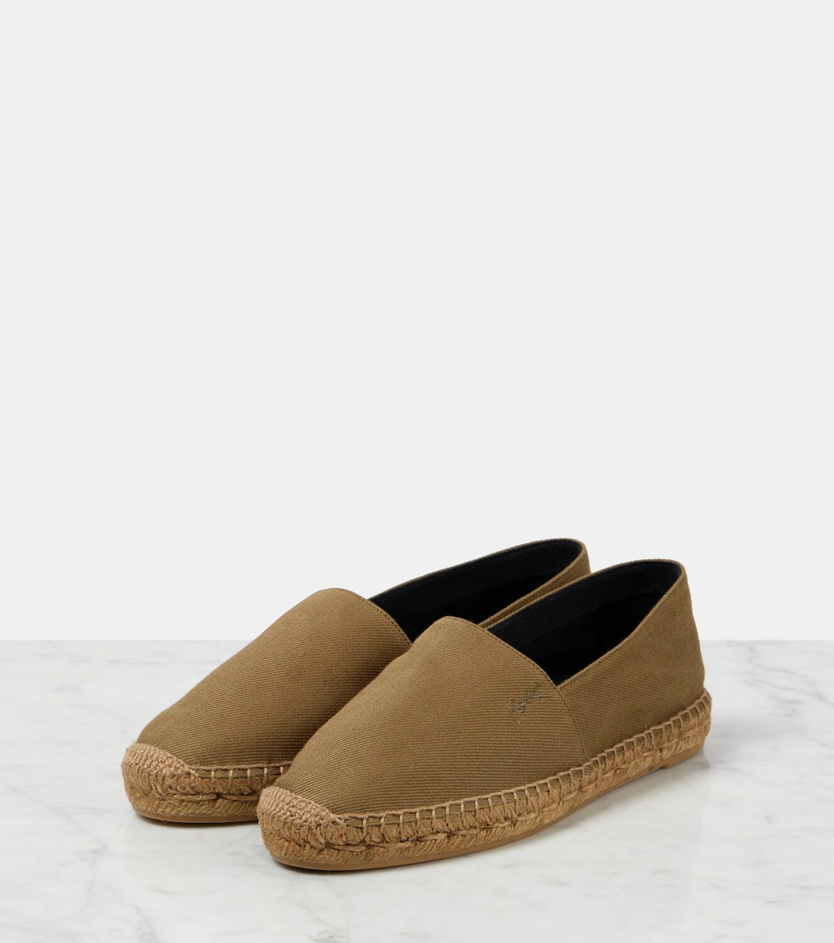 Saint Laurent Cassandre cotton gabardine espadrilles