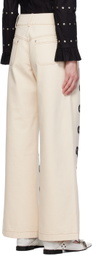 Chopova Lowena Off-White Ribbon Jeans