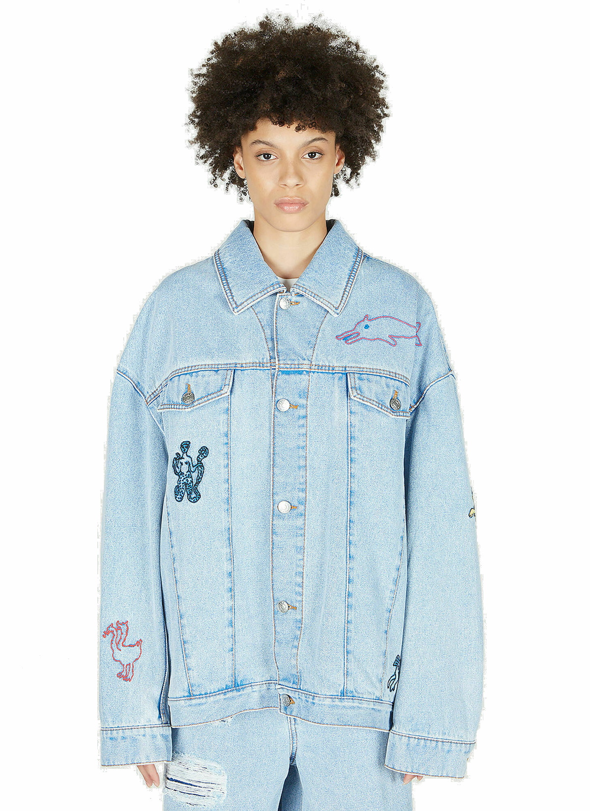 Marni - Illusion Denim Jacket in Light Blue Marni