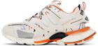 Balenciaga White & Orange Track Sneakers