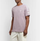 adidas Originals - Logo-Print Cotton-Jersey T-Shirt - Purple