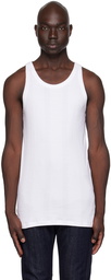 The Letters White Striped Tank Top