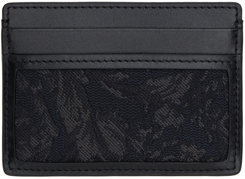 Versace Black Barocco Jacquard Card Holder