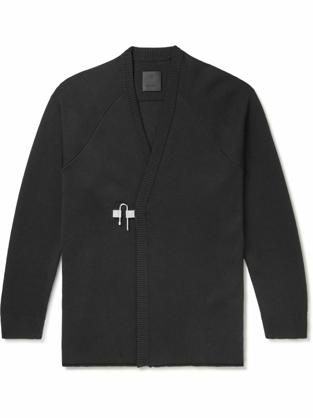 Photo: Givenchy - Embellished Wool and Silk-Blend Cardigan - Black
