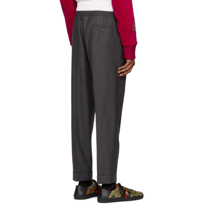 パンツ GUCCI Flannel Wool Trousers Gray 48 Gucci Wool Flannel Pant In Grey | ModeSens