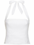 REFORMATION Malika Linen Halter Top